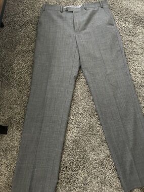 Chaps Men's Light Gray Dress Trousers